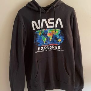 Size M Men’s Black NASA Logo Hoodie from Old Navy